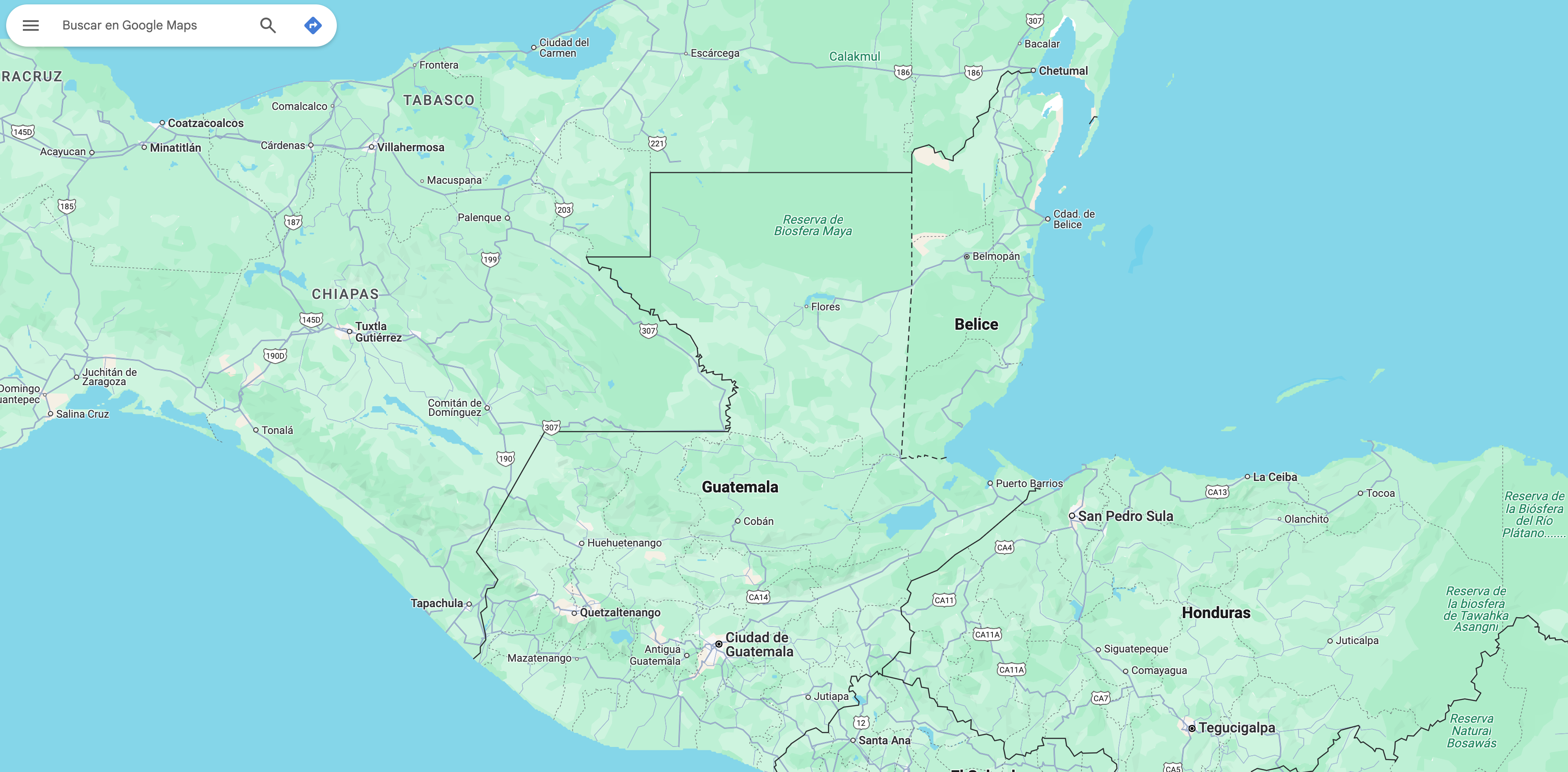 Mapa de Guatemala